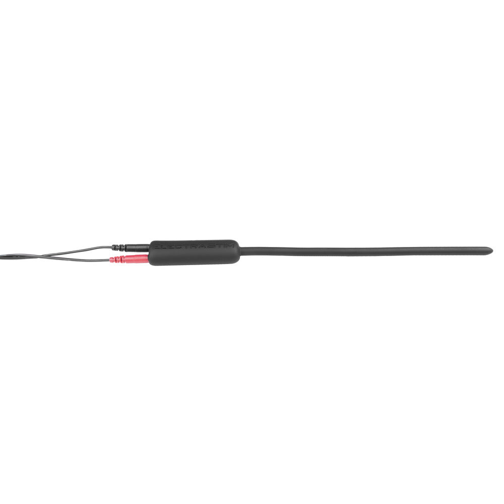 Electrastim noir electro urethral sound, flexible black metal, five millimetre diameter, electro sex stimulation.
