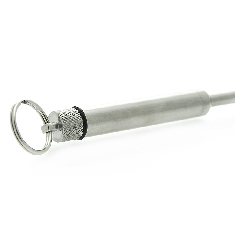 7.5 inch stainless steel vibrating urethral sound for cock and ball bondage play