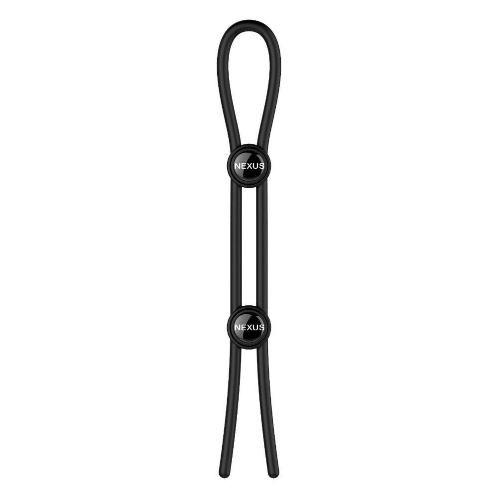Adjustable silicone love ring for pleasurable cock and ball constriction by nexus.