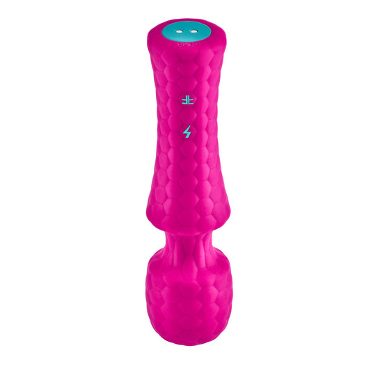 FemmeFunn Ultra Wand Mini, a small vibrator for targeted massage, shown in sleek silver.