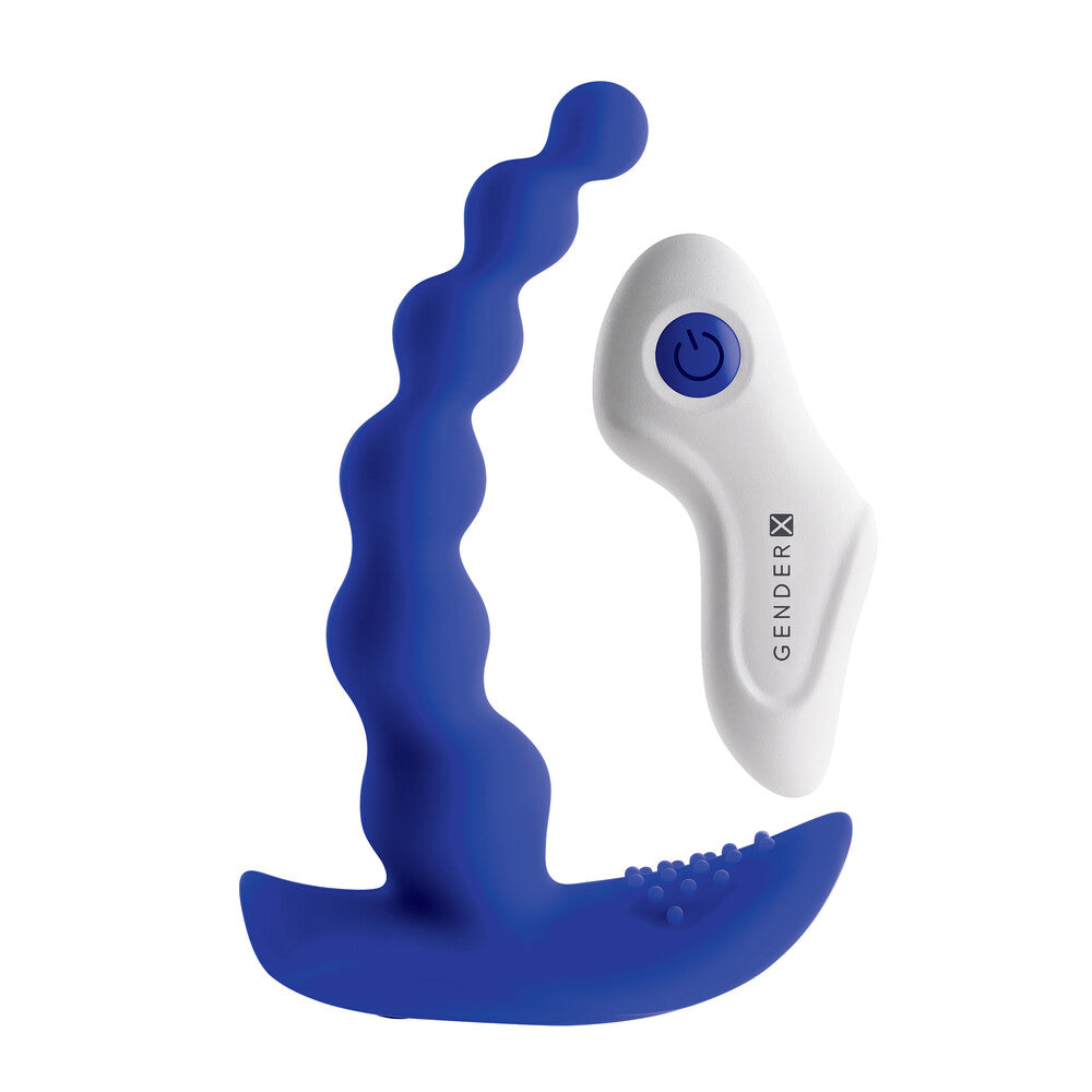 evolved sex toys gender x vibrating buttplug with beaded detailing, designed for pleasurable sensations.
