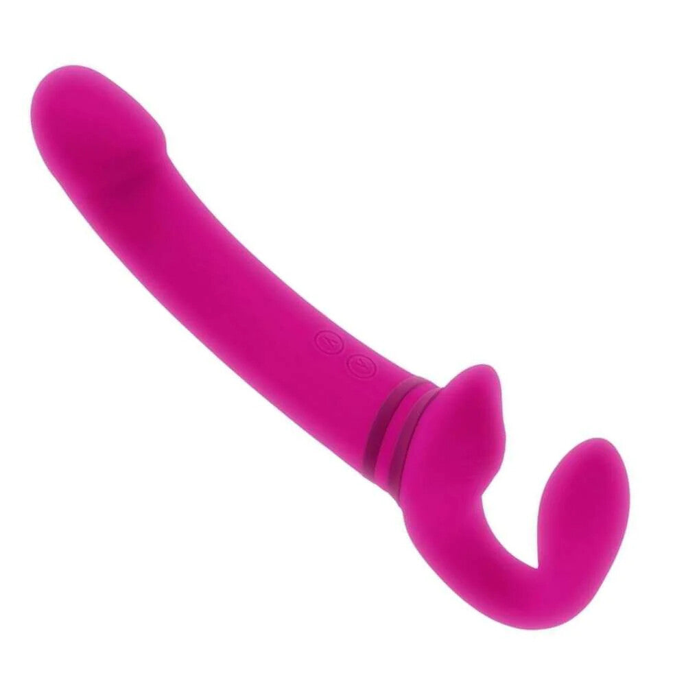 Sharing is caring dual vibrator in purple silicone, a rechargeable sex toy for couples.