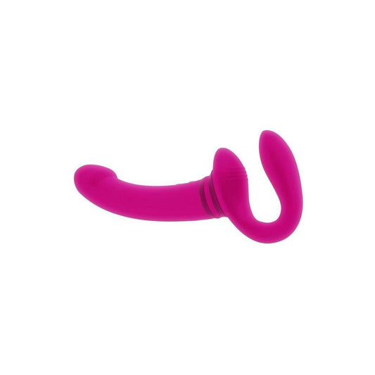 The 'Sharing Is Caring' dual vibrator from Evolved Sex Toys, made of smooth purple silicone.