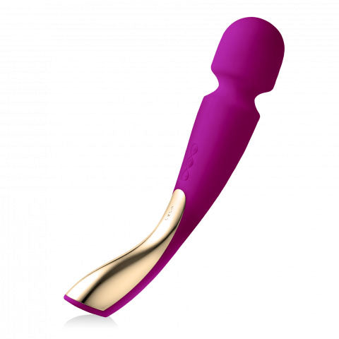 Close-up of the deep rose Lelo Smart Wand 2 Large, a luxurious massager.