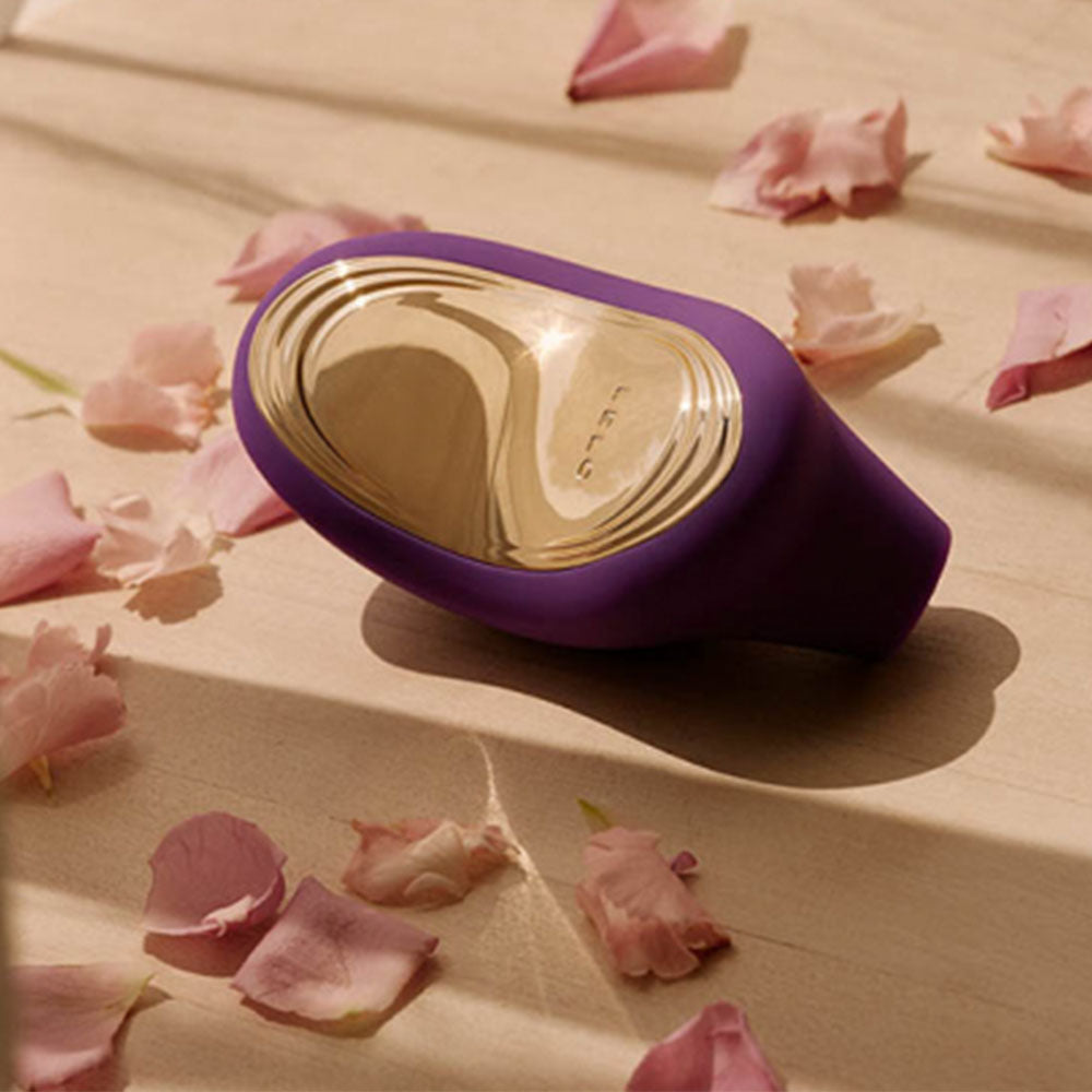 Close-up on a purple Lelo Sona Cruise 2, a smooth silicone clitoral vibrator.