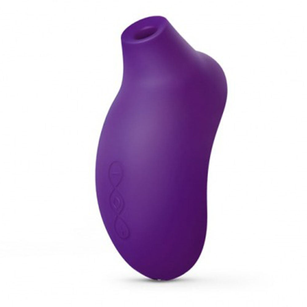 A purple lelo sona 2 clitoral vibrator, showing its smooth silicone finish and ergonomic design.
