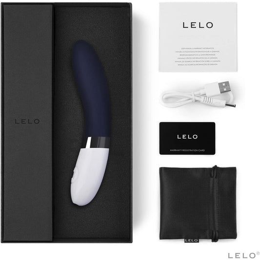 Lelo Liv 2 vibrator in blue, designed to stimulate the g-spot with a smooth finish.