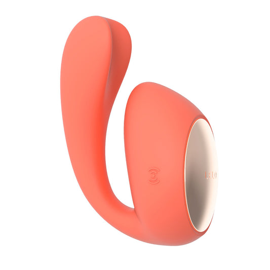 Coral-coloured lelo ida wave g-spot vibrator, a sleek, ergonomic massager designed for internal pleasure.