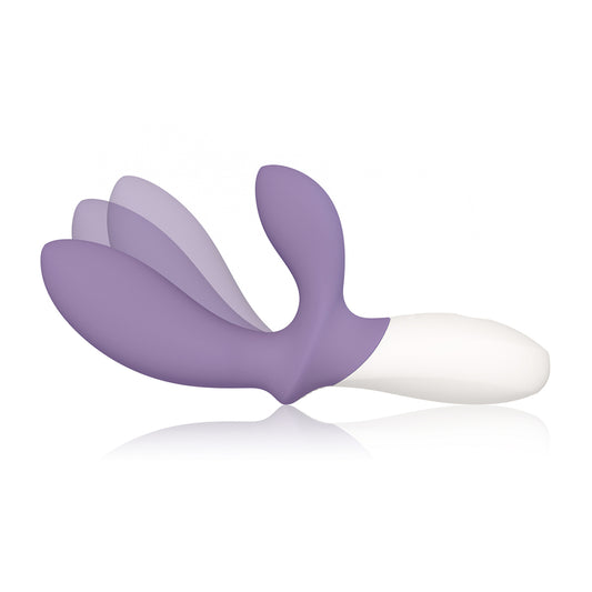 Violet coloured lelo loki wave 2 prostate massager made of smooth silicone.