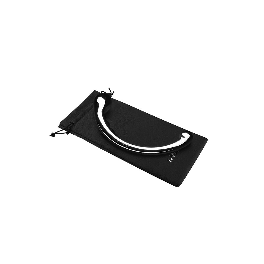 Le Wand hoop stainless steel dildo, a double ended pleasure toy.