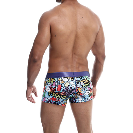 Male Basics hipster trunks in a close-up showcasing the fabric and waistband detail.