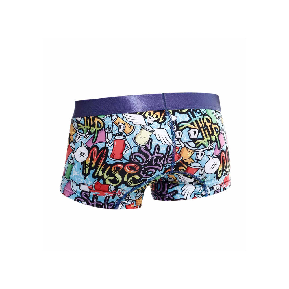 A man wearing male basics hipster trunks, showcasing the comfortable fit and soft fabric.