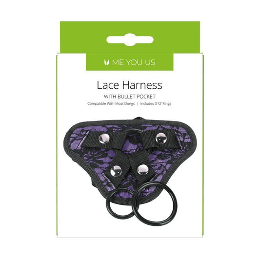 me you us lace harness with a handy bullet pocket and strap