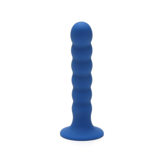 Me You Us purple 5.5 inch ripple textured strap-on dildo for g-spot stimulation.