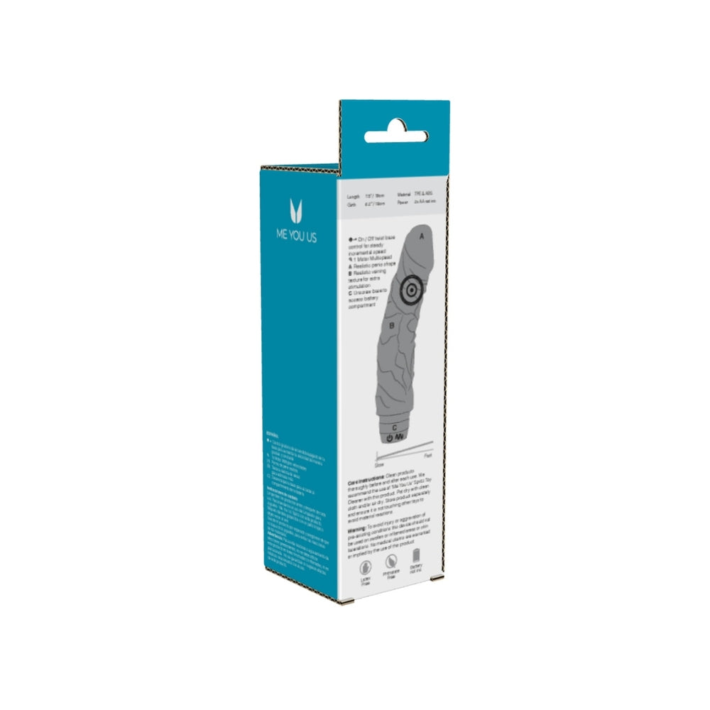 Realistic, dark brown penis vibrator with textured shaft and sturdy base for pleasure.