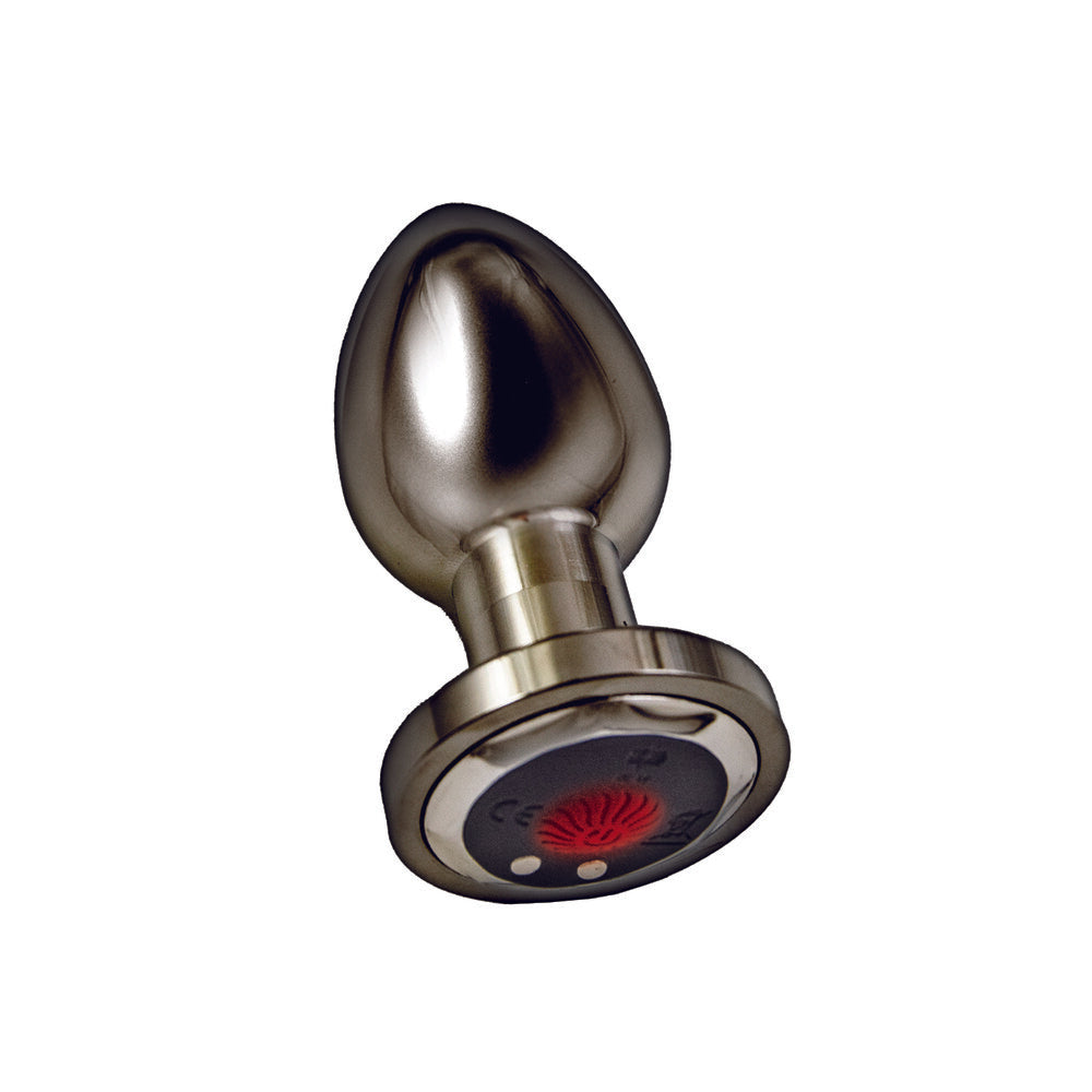 Black vibrating butt plug with remote control, ideal for anal stimulation and pleasure.