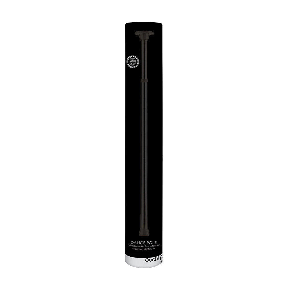 ouch black dance pole from shots toys, a sturdy and stylish large accessory.