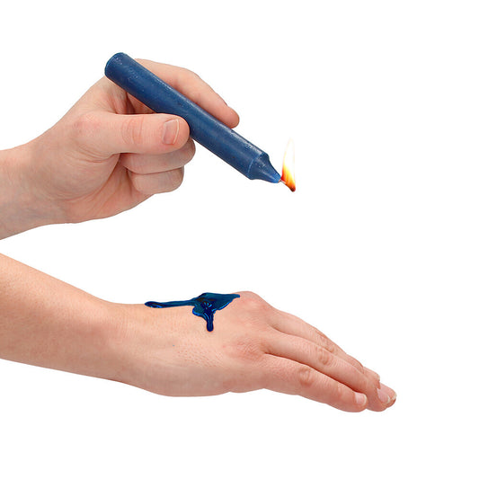 A pack of four small wax candles for teasing, from Shots Toys, bath and massage.