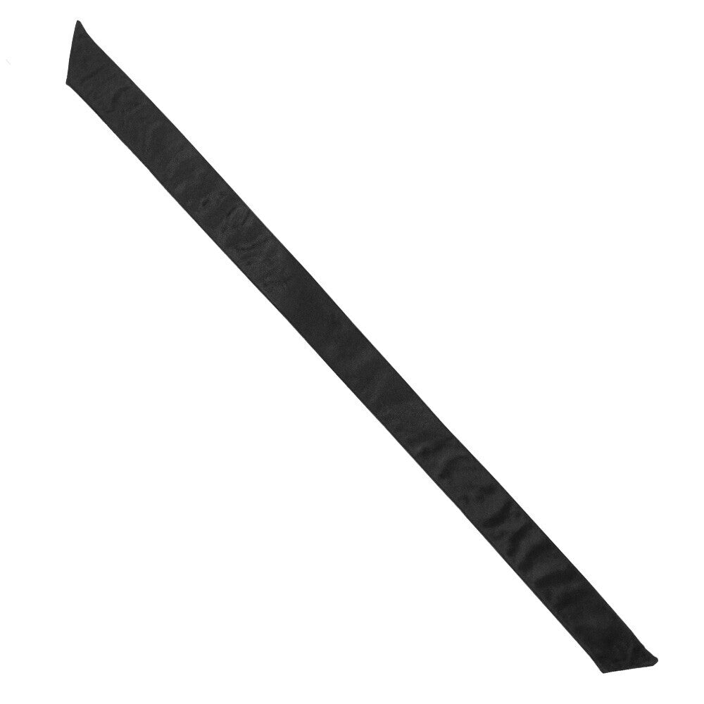 Close-up of a black velvet tie-up eye mask from Shots Toys, part of the masks range.