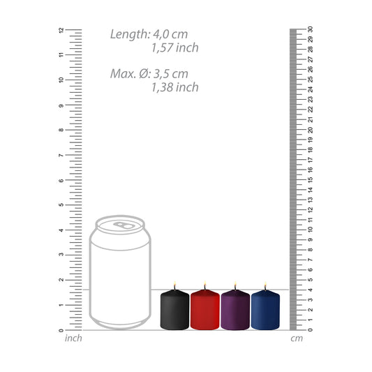 Shots Toys ouch 4-pack of mixed scented tease candles for bath and massage