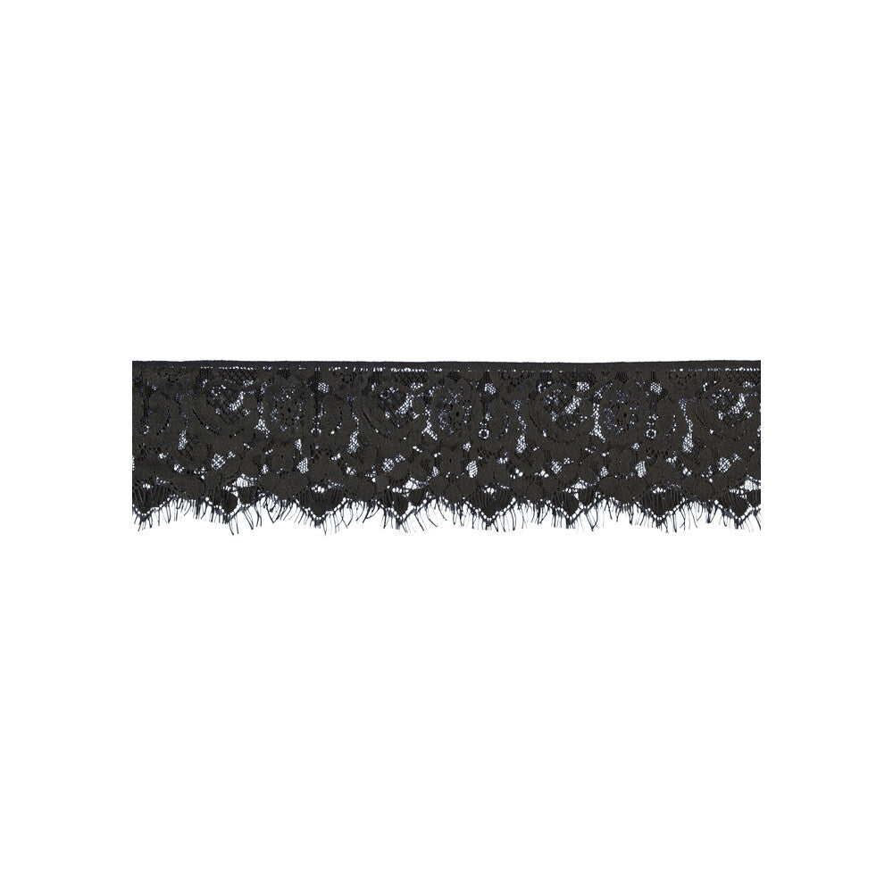 Black lace face mask from Shots Toys with adjustable straps, perfect for playful nights.