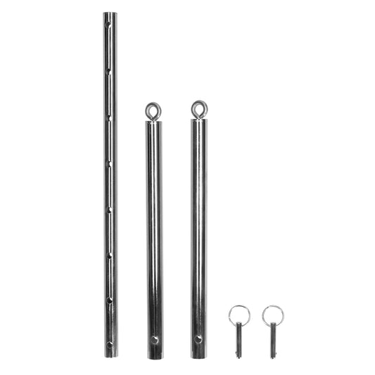 shots toys ouch adjustable spreader bar: metal restraint for playful bondage scenarios