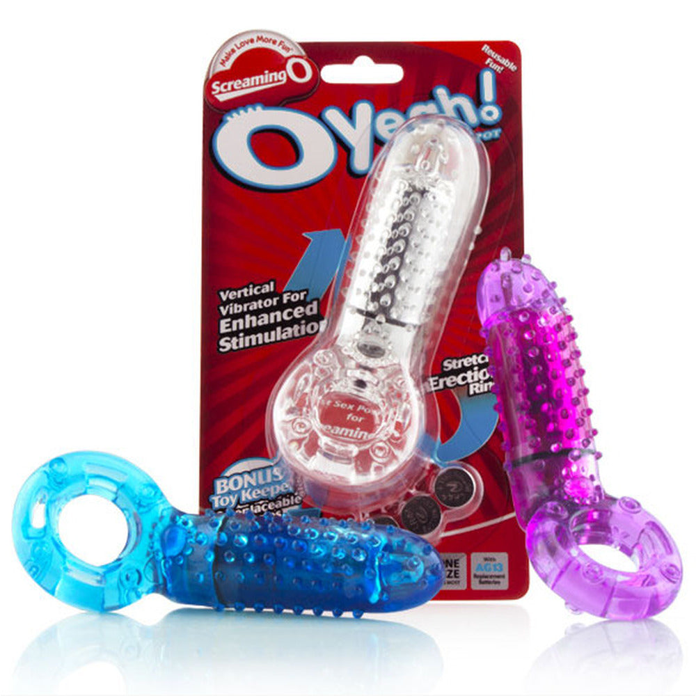The 'yeah' vibrating cock ring from Screaming O: a textured love ring vibrator.