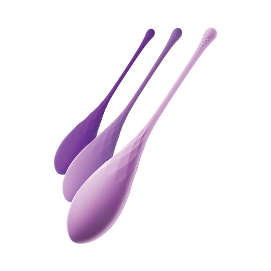 PipeDream Fantasy For Her Kegel TrainHer set with varying sizes for pelvic floor exercise.