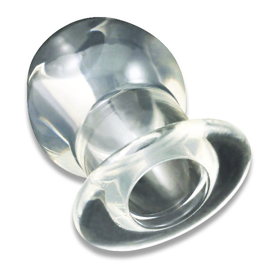 Extra large tunnel anal plug by Perfect Fit, flesh-toned smooth silicone for stretching and pleasure.