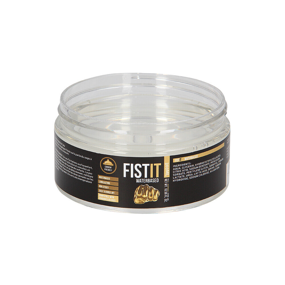 Shots Toys fist it water-based lube in a clear bottle, 300ml size.