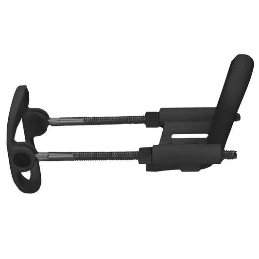 shots toys black penis extender pump, designed for enhancement, with a smooth finish.