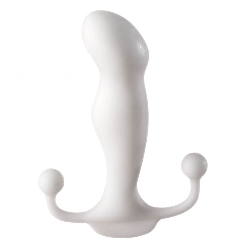 Close-up of the Aneros Progasm Classic prostate massager, showing its smooth, ergonomic design.