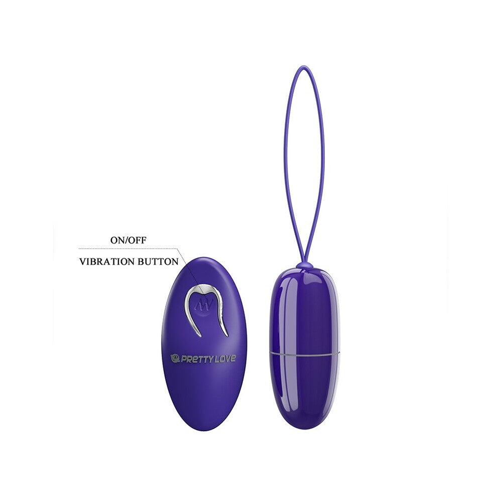 Pretty Love vibrating egg in a muted pink hue with remote control, for pleasure.