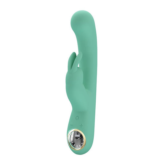 Pretty Love Lamar rabbit vibrator in sleek purple silicone with textured details, a bunny massager.