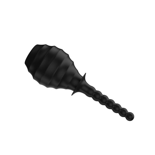 pretty love mr play anal shower, black metal nozzle and hose for personal hygiene.