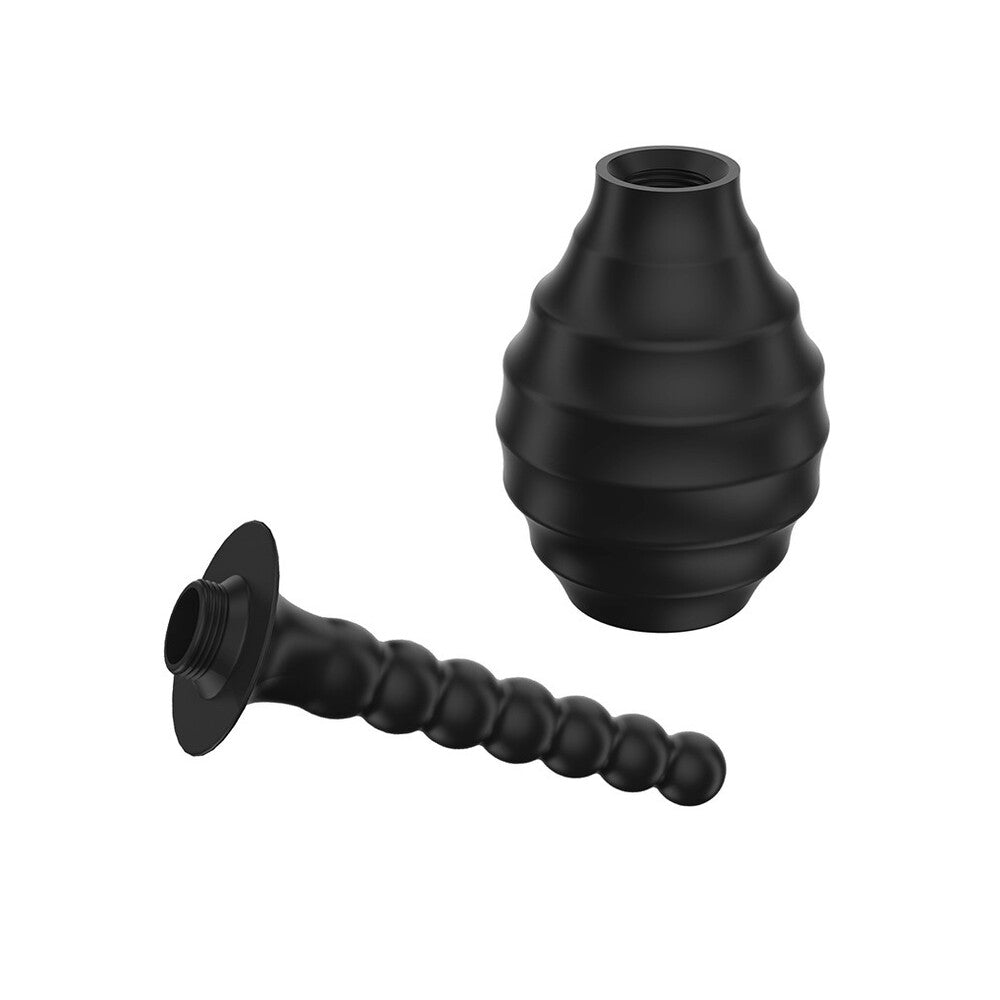 Pretty Love Mr Play anal shower in black, a personal hygiene device for cleansing.