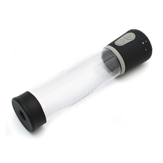 rimba ppump pp03 electronic penis developer, showing transparent cylinder and control unit, device for personal use