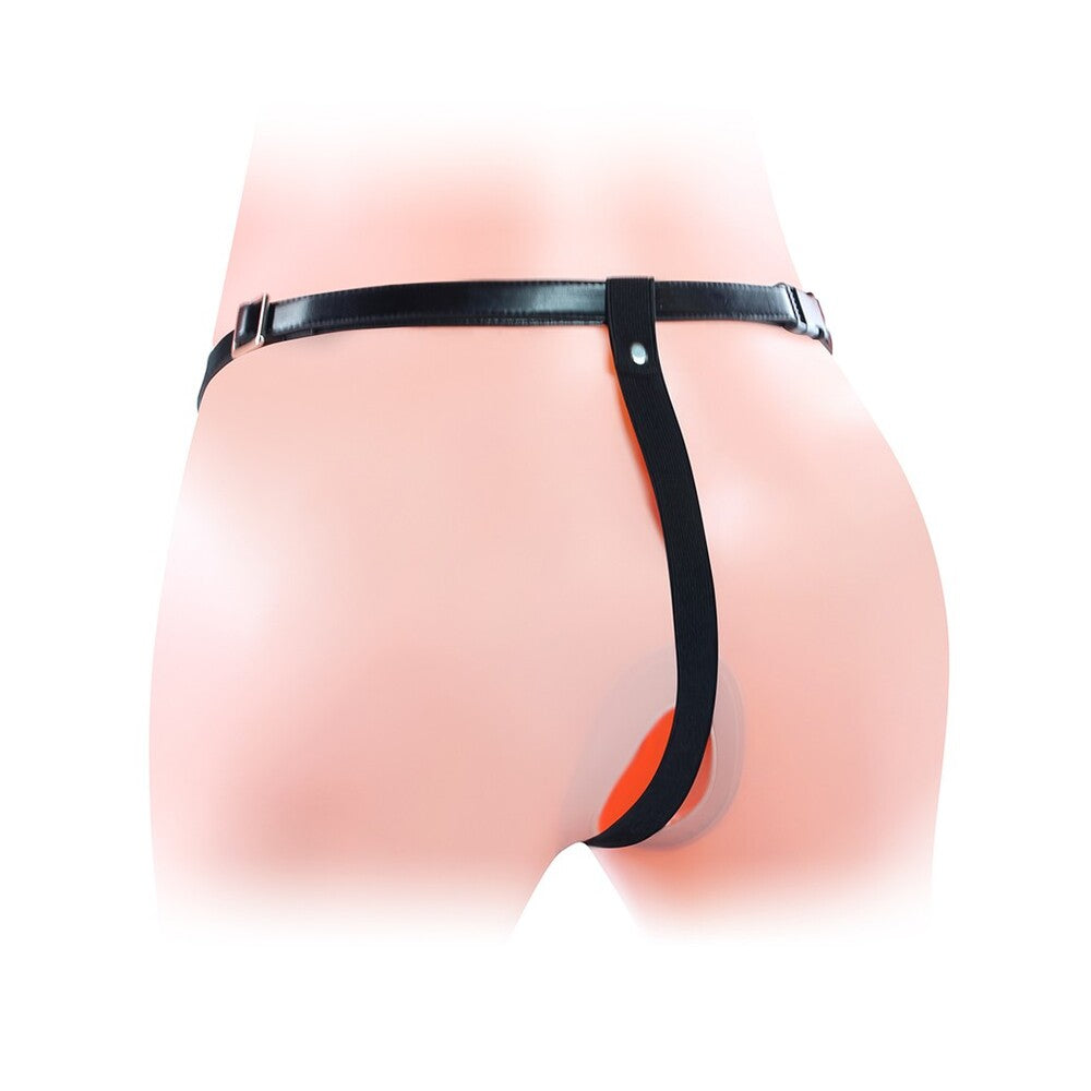 Lovetoy unisex hollow double strap-on, six inches, for comfortable and secure fun.