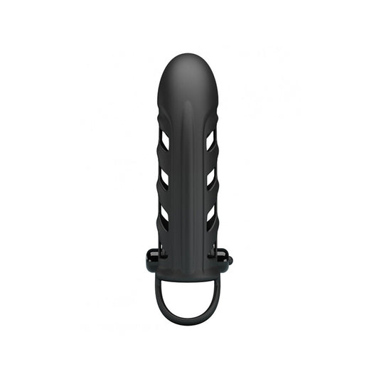 Pretty Love vibrating penis sleeve, number two. Textured silicone for enhanced pleasure.