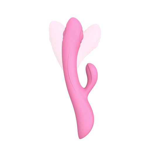 Pink bunny and clyde rabbit vibrator, a couples toy, for tapping and pleasure.