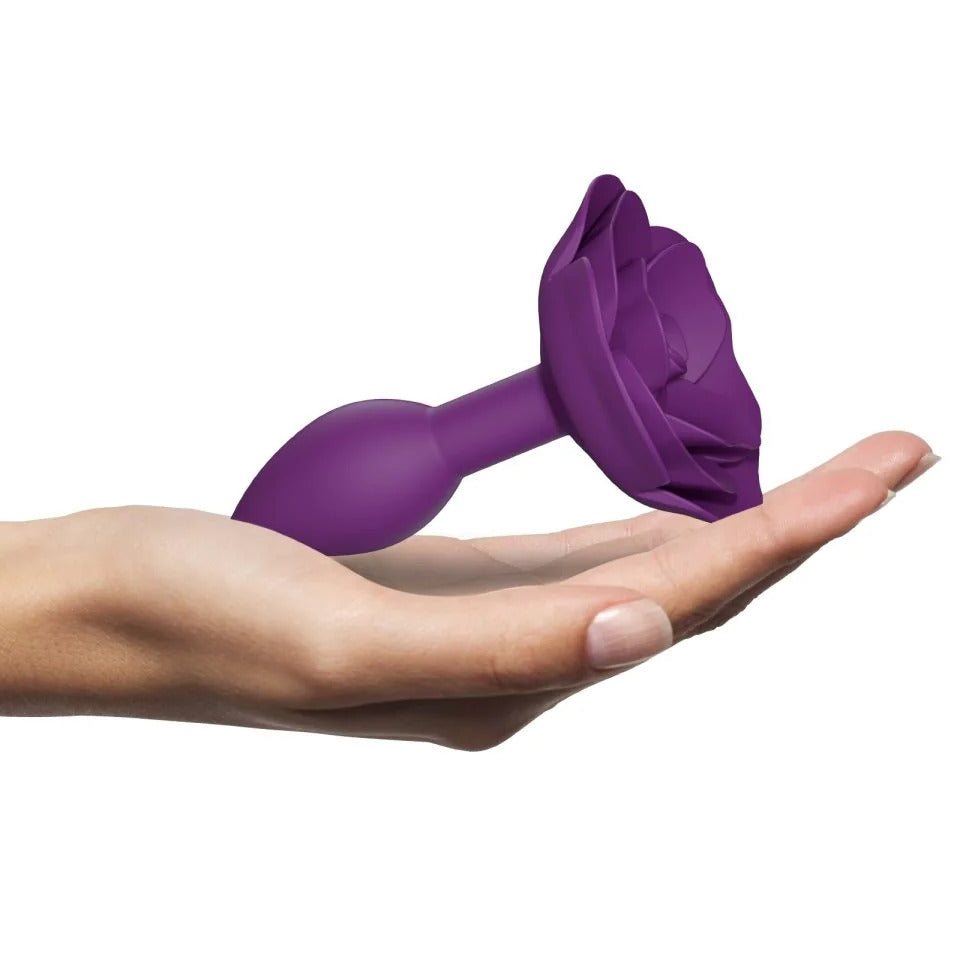 Love To Love small rose-shaped butt plug with a smooth, shiny finish for anal play.