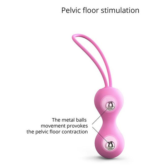 Love To Love joia kegel balls in graduated sizes and shades of pink, for exercise.
