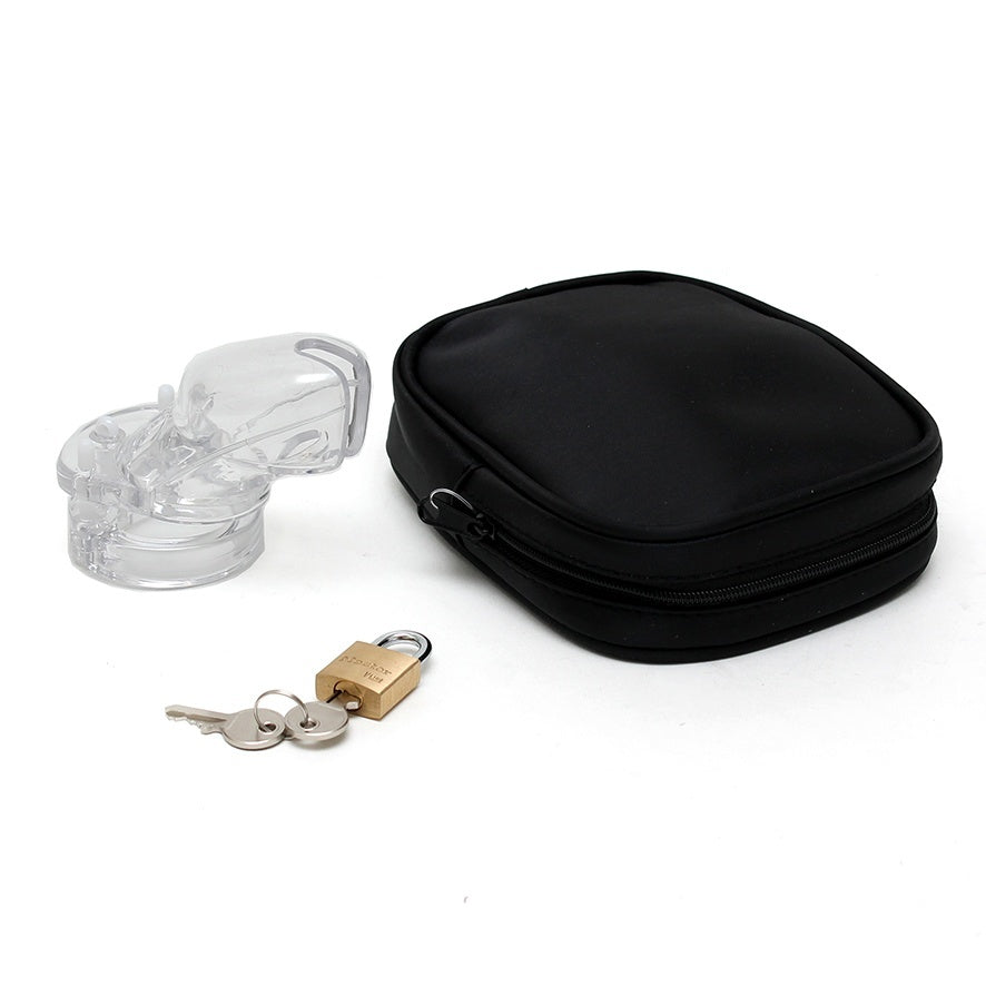 rimba cb3000 male chastity belt in polished silver-tone metal, for cock and groin security.