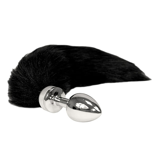 Rimba small butt plug with a playful black tail, made for intimate fun.