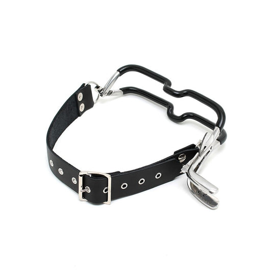 rimba jennings mouth clamp with adjustable strap, for controlled biting and gag play