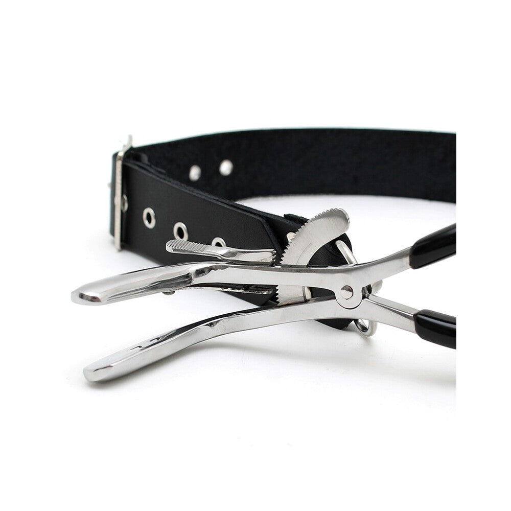 rimba jennings mouth clamp with black strap, part of our gags and bits collection