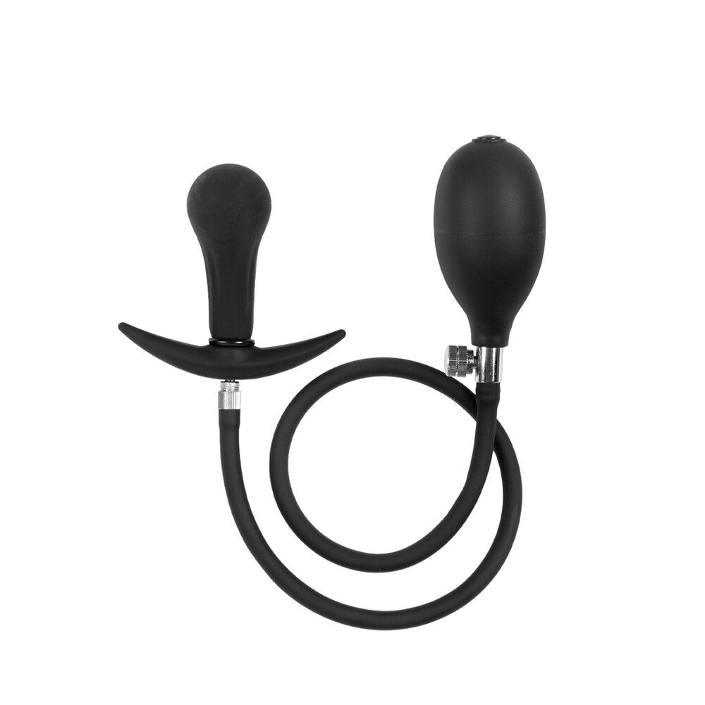 Rimba latex inflatable anal plug, showing a smooth, rounded form, designed for internal play.