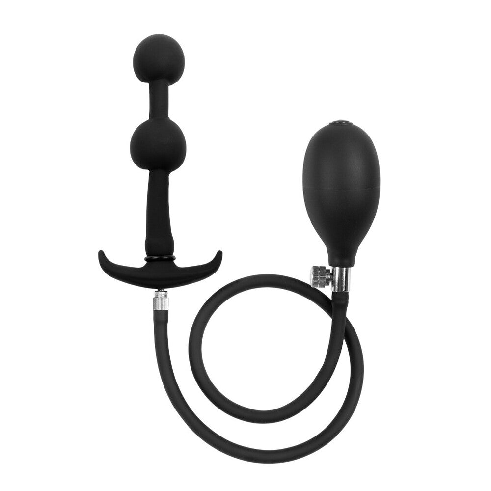 rimba latex inflatable double balloon for anal play, showing its smooth finish.