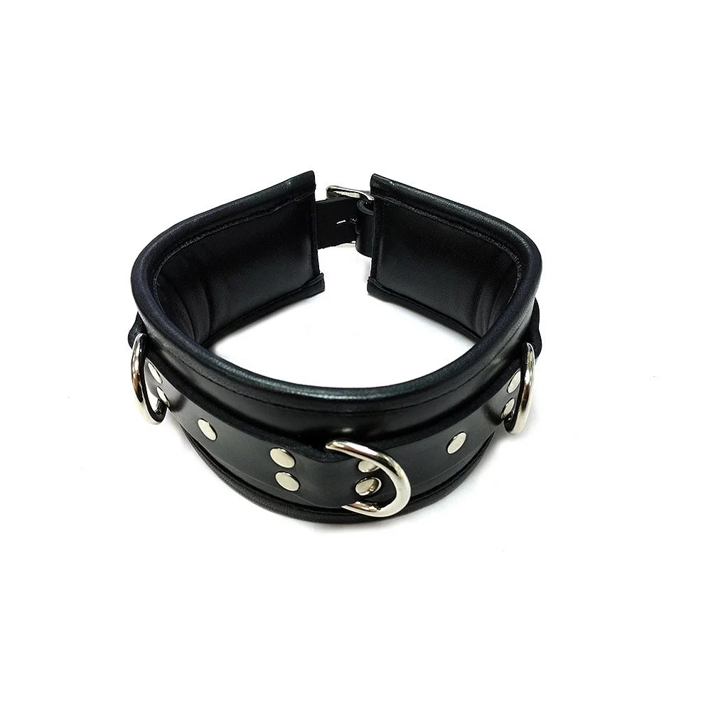 Rouge Garments black padded collar, offering both style and protection for your neck.