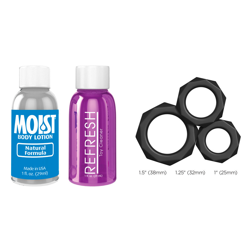 Pipedream extreme vibrating roto teazer masturbator, a textured pleasure toy for solo fun.